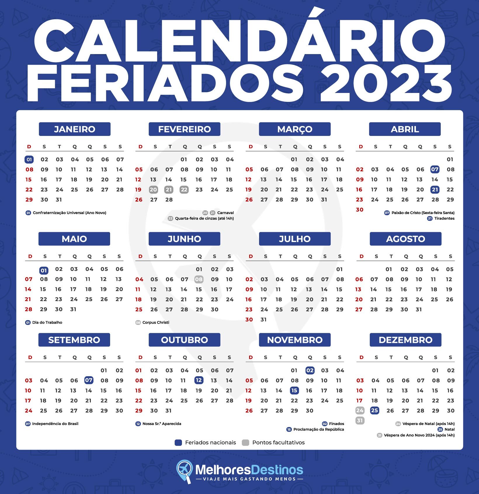 feriados 2023 calendario