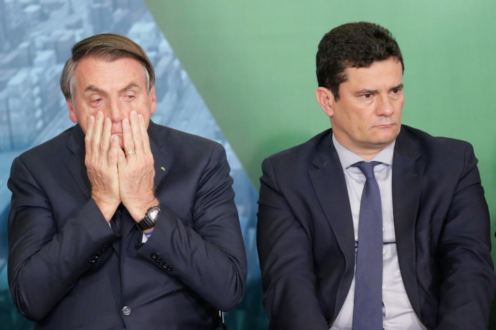 o presidente jair bolsonaro e o agora ex ministro da justica e seguranca publica sergio moro 1024x682